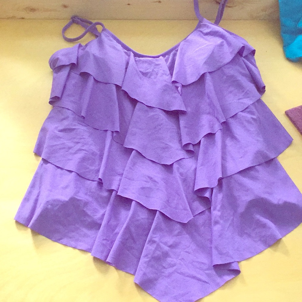 Modest Ruffle Tankini Top